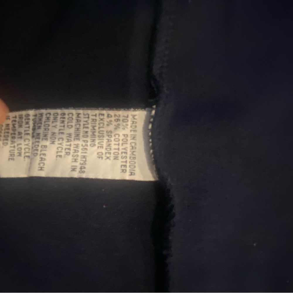 Alia Blue with golden metal decorations /Zip Up Cardigan Size M - Picture 5 of 10